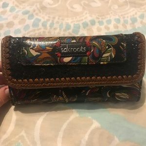 Sakroots Black Sparkle Wallet